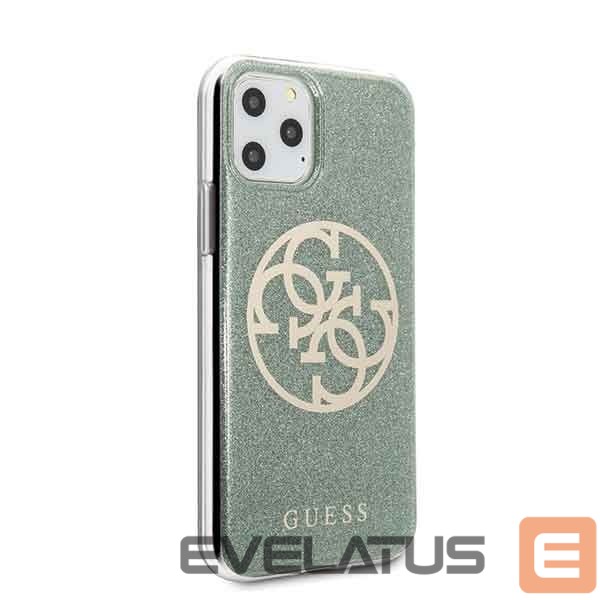 Back panel cover Guess Guess GUHCN58PCUGLKA iPhone 11 Pro khaki hard case 4G Circle Glitter