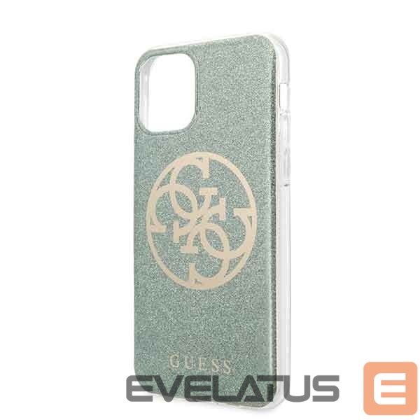 Back panel cover Guess Guess GUHCN58PCUGLKA iPhone 11 Pro khaki hard case 4G Circle Glitter
