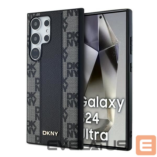 Other Phone Accessory DKNY DKNY Leather Checkered Mono Pattern MagSafe Case for Samsung Galaxy S24 Ultra - Black