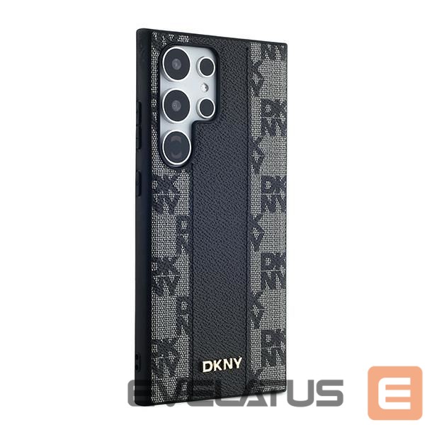 Other Phone Accessory DKNY DKNY Leather Checkered Mono Pattern MagSafe Case for Samsung Galaxy S24 Ultra - Black