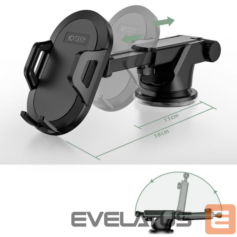 Auto holder Tech-Protect Tech-Protect V1 Car Phone Holder for Windshield/Cockpit - Black