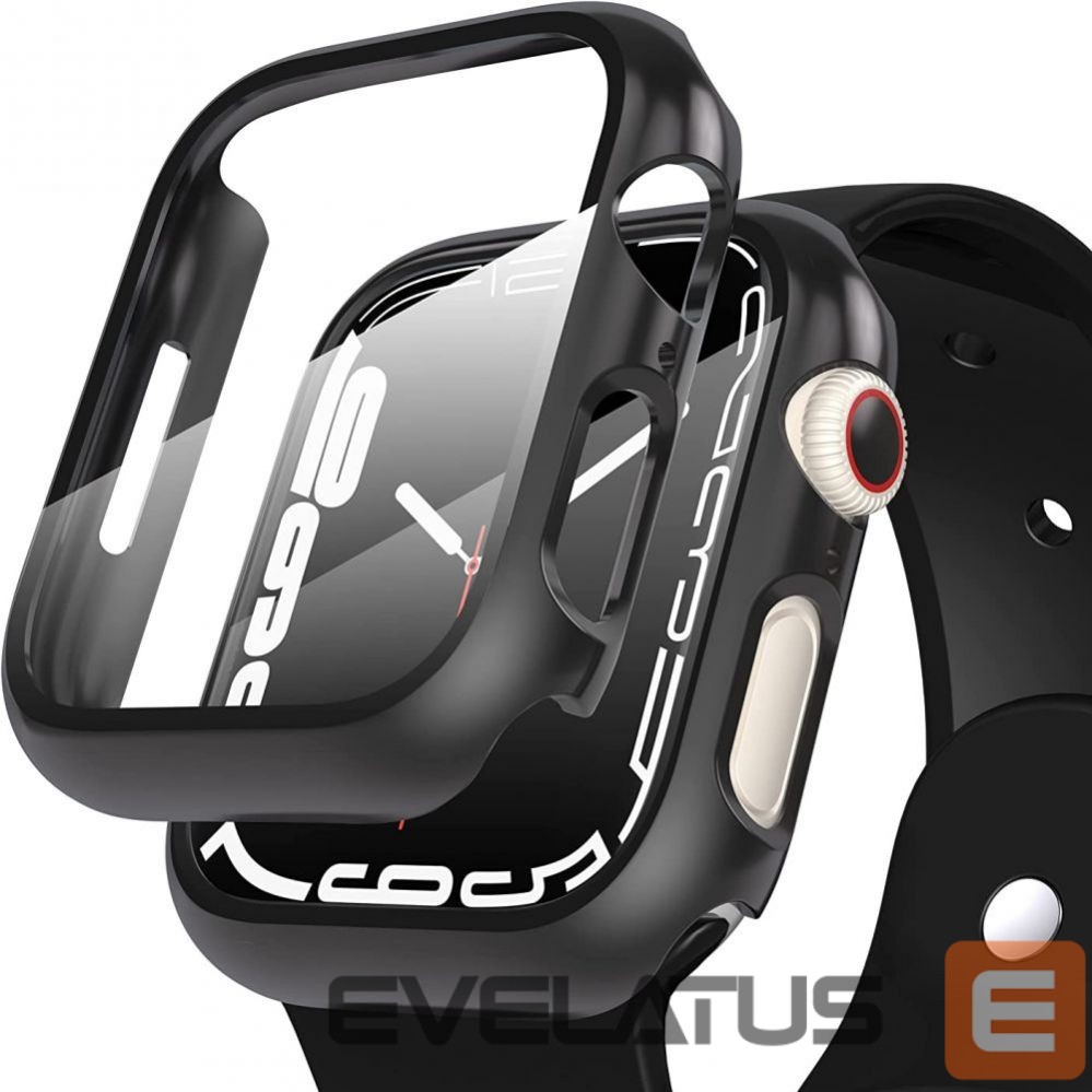 Back panel cover Tech-Protect Tech-Protect Defense360 Case for Apple Watch 7 / 8 / 9 (45mm) - Black