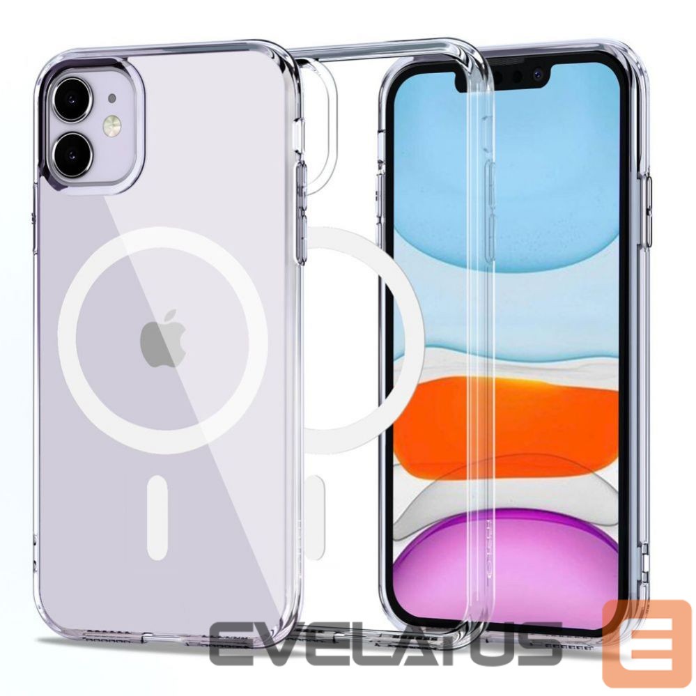 Back panel cover Tech-Protect - Tech-Protect MagMat MagSafe iPhone 11 Case - Clear