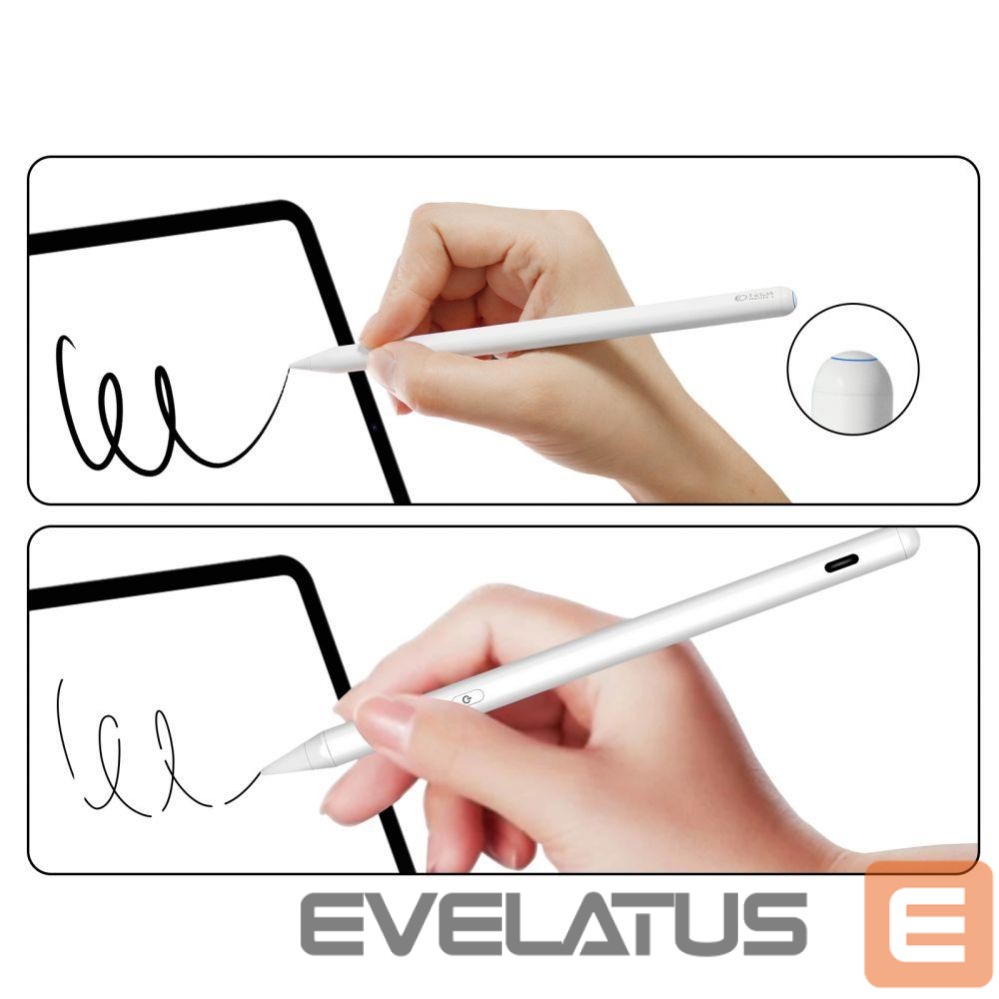 Stylus Tech-Protect Tech-Protect Digital Magnetic Stylus Pen 2 Magnetic for iPad Tablet - White