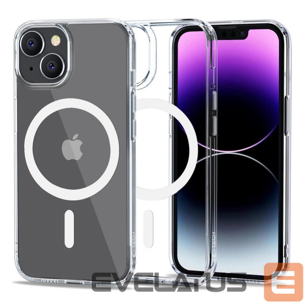 Back panel cover Tech-Protect Tech-Protect FlexAir Hybrid MagSafe iPhone 14 Case - Clear