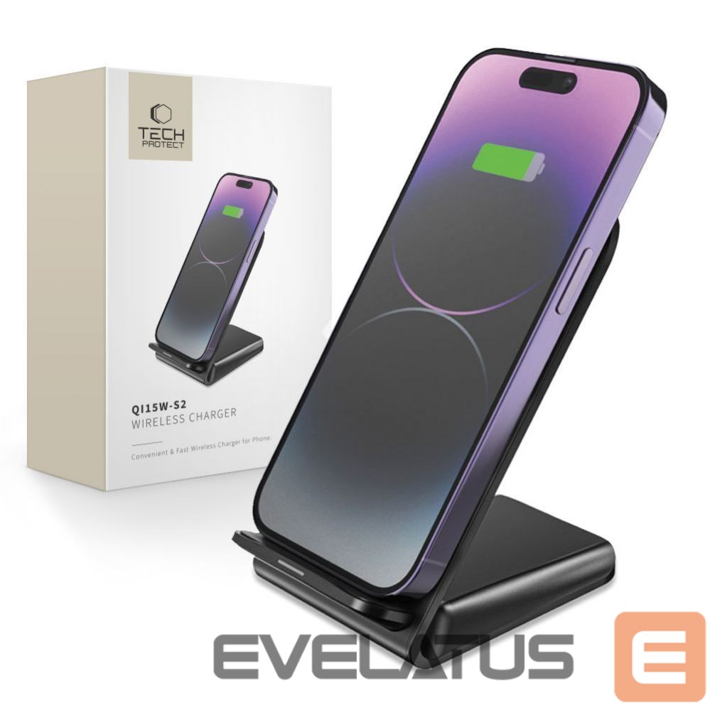 Adapter Tech-Protect Tech-Protect QI15W-S2 inductive charger 15W in the form of a stand - black
