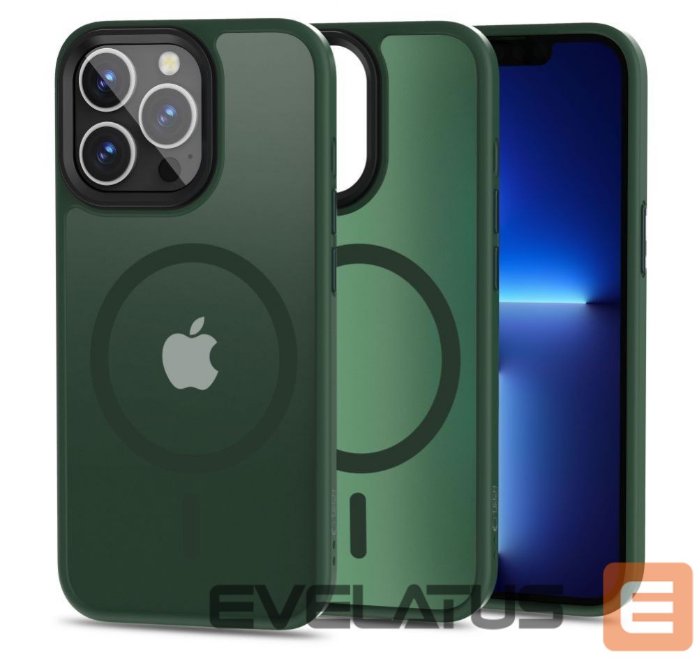Back panel cover Tech-Protect - Tech-Protect MagMat MagSafe iPhone 13 Pro Case - Matte Green