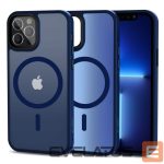 Back panel cover Tech-Protect  Tech-Protect MagMat MagSafe Case for iPhone 12 / 12 Pro - Matte Navy Blue 