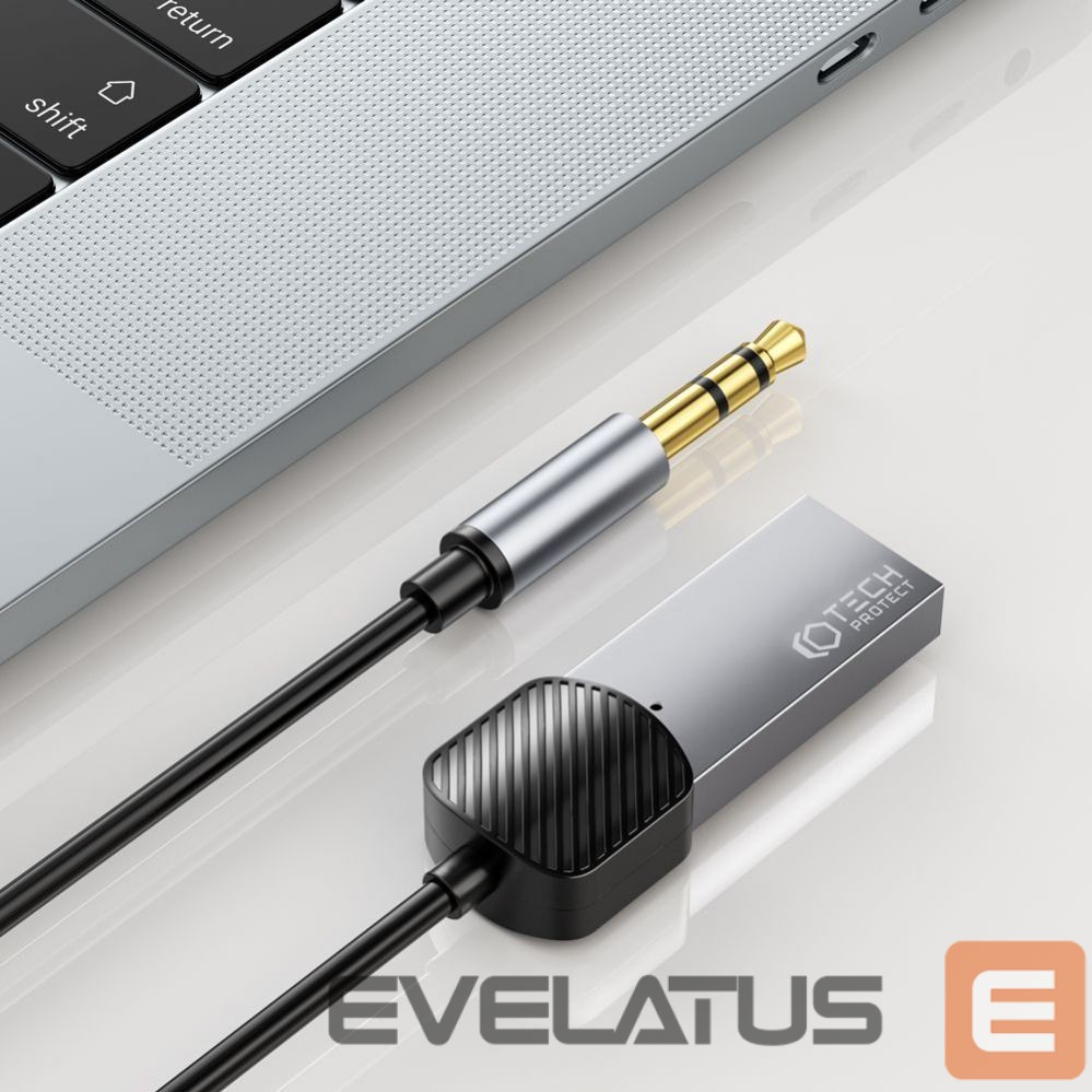 Cable Tech-Protect Tech-Protect UltraBoost audio adapter mini jack 3.5mm (male) / Bluetooth - gray