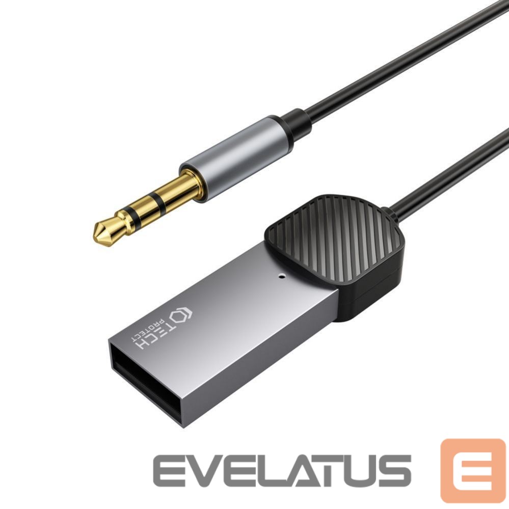 Cable Tech-Protect Tech-Protect UltraBoost audio adapter mini jack 3.5mm (male) / Bluetooth - gray