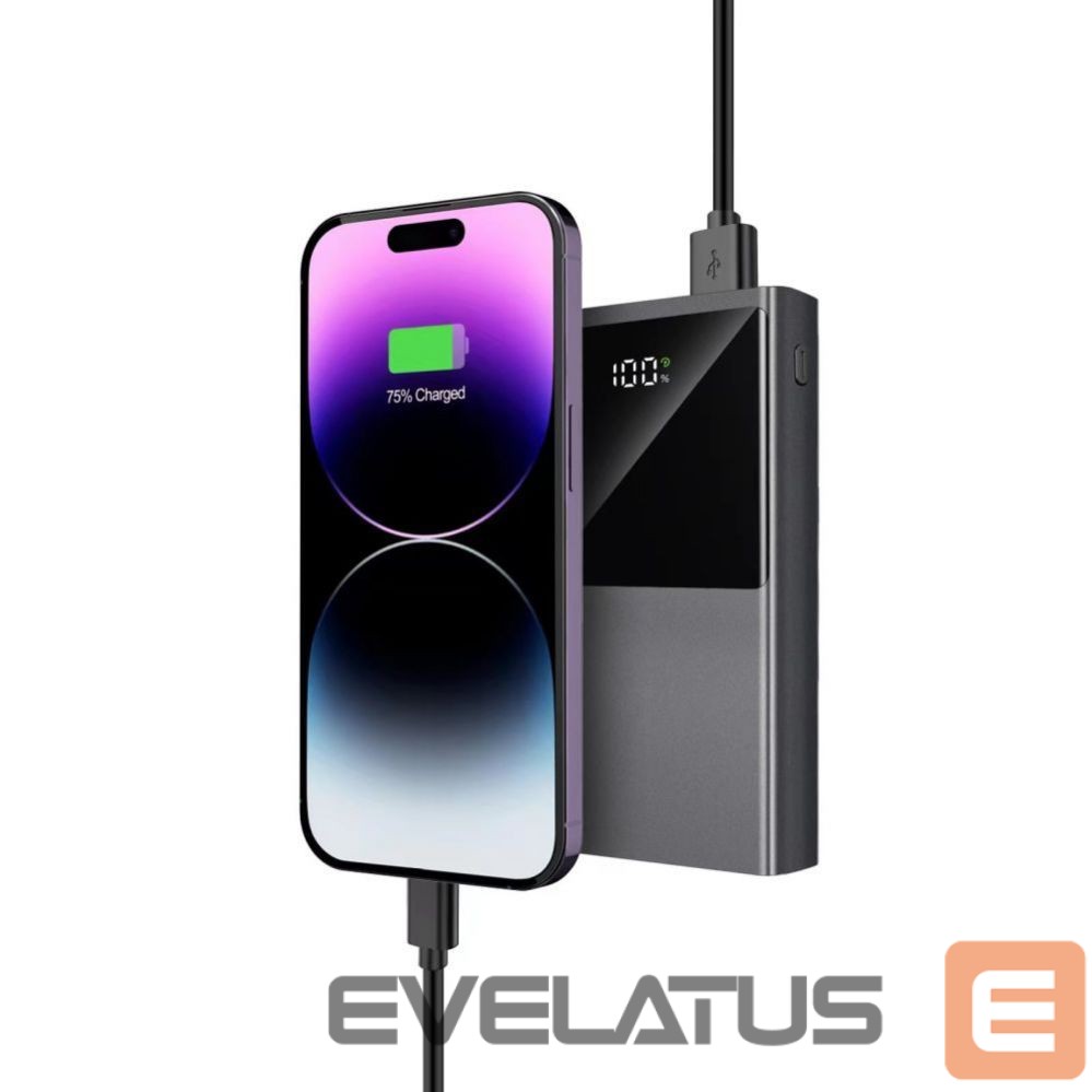 Power bank Tech-Protect Powerbank Tech-Protect PB13 20000mAh 22.5W 2x USB-A / USB-C / Lightning with USB-C / USB-A cable - gray Gray