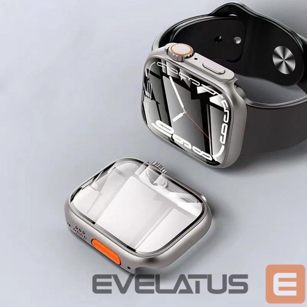 Back panel cover Tech-Protect Tech-Protect Defense360 case for Apple Watch 7 / 8 / 9 (45 mm) - titanium orange