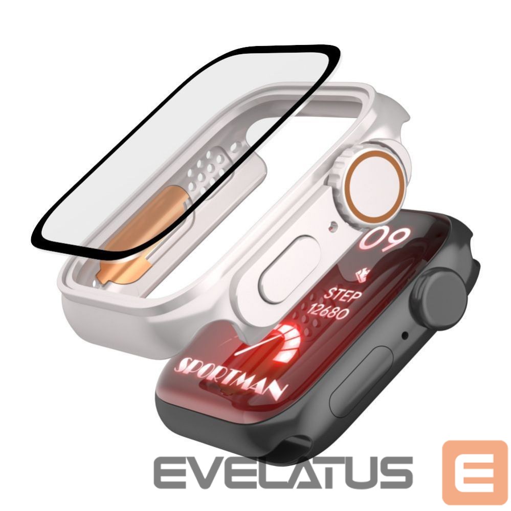 Back panel cover Tech-Protect Tech-Protect Defense360 case for Apple Watch 7 / 8 / 9 (45 mm) - titanium orange