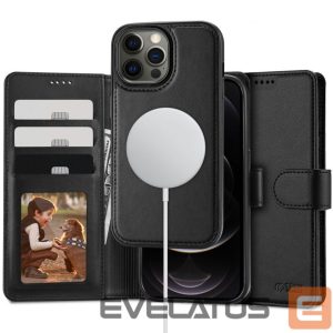Back panel cover Tech-Protect  Tech-Protect Wallet MagSafe case for iPhone 12 / 12 Pro - black 
