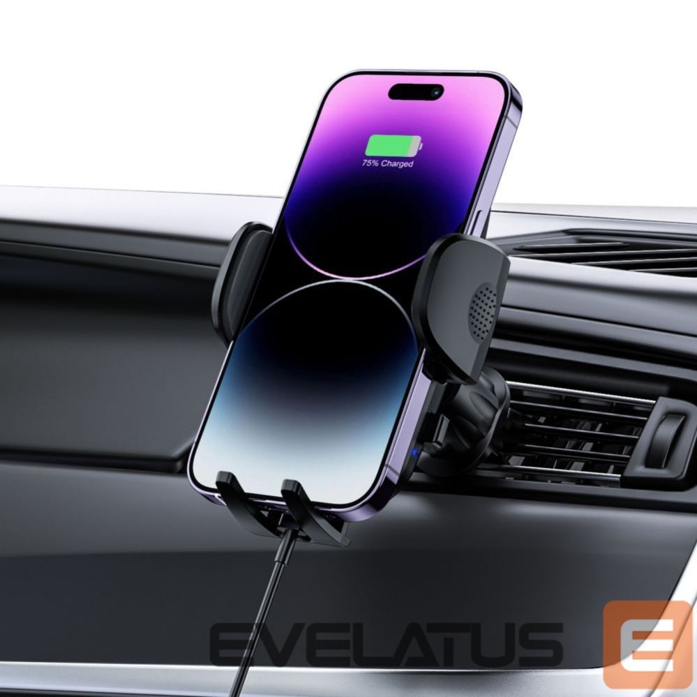 Auto holder Tech-Protect Universal Tech-Protect CM15W-V1 Car Phone Holder with 15W Inductive Charger for Cockpit/Air Vent - Black Black
