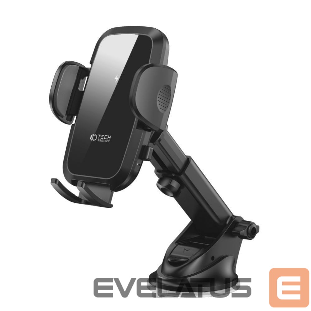 Auto holder Tech-Protect Universal Tech-Protect CM15W-V1 Car Phone Holder with 15W Inductive Charger for Cockpit/Air Vent - Black Black