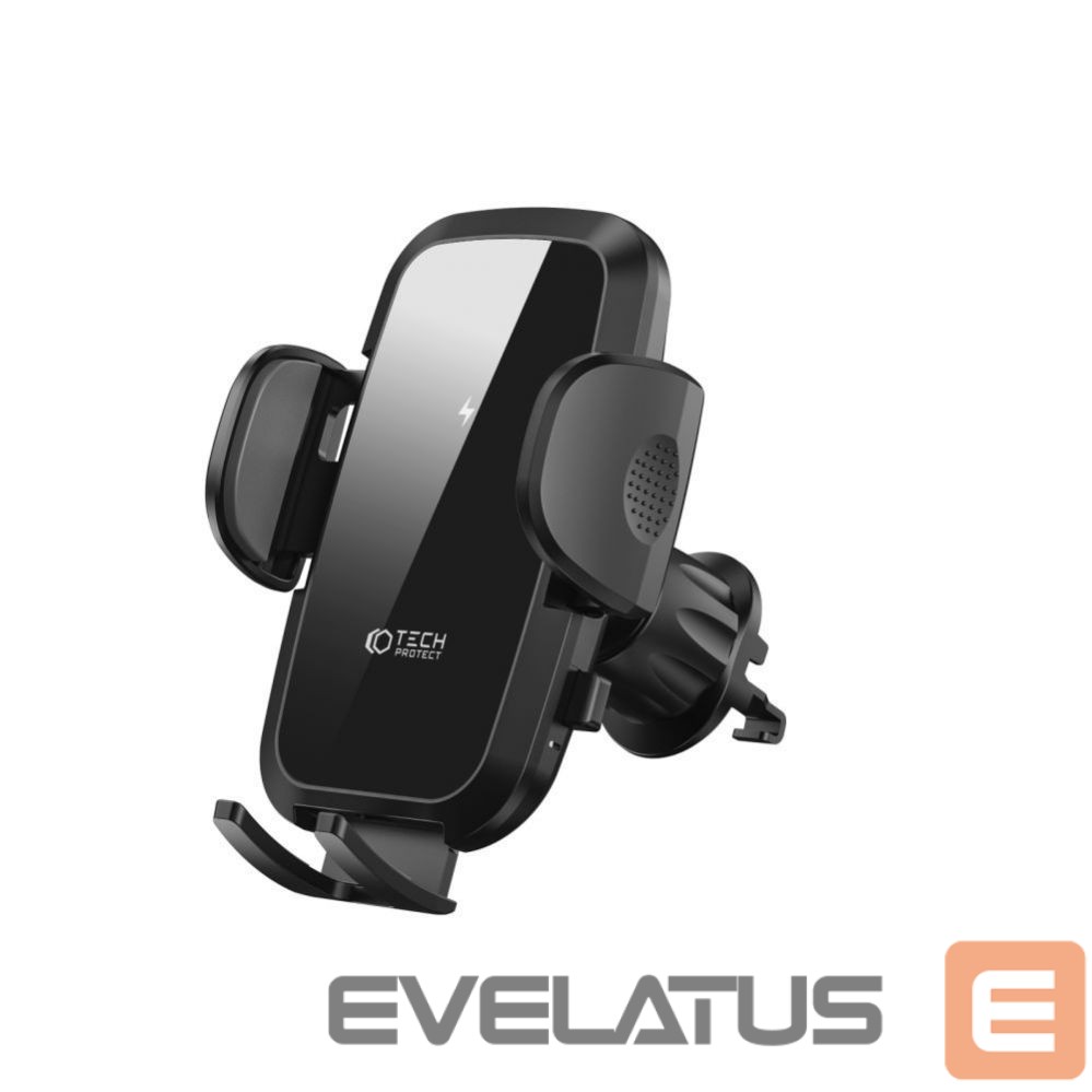 Auto holder Tech-Protect Universal Tech-Protect CM15W-V1 Car Phone Holder with 15W Inductive Charger for Cockpit/Air Vent - Black Black