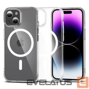 Back panel cover Tech-Protect  Tech-Protect FlexAir Hybrid MagSafe iPhone 15 Case - Clear 