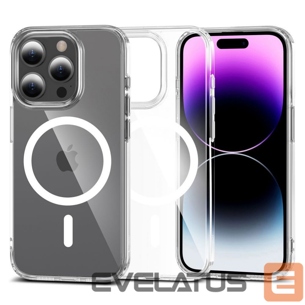 Back panel cover Tech-Protect Tech-Protect FlexAir Hybrid MagSafe Case for iPhone 15 Pro - Clear