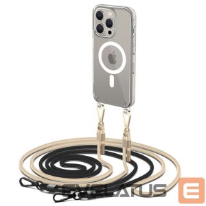 Back panel cover Tech-Protect  Tech-Protect FlexAir Chain Case with MagSafe for iPhone 15 Pro - Black/Beige 