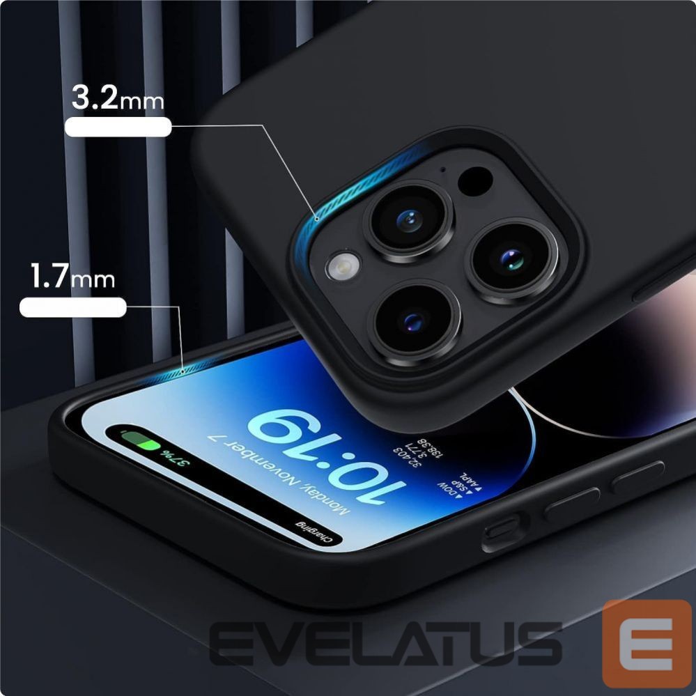 Back panel cover Tech-Protect Black || Semi-transparent