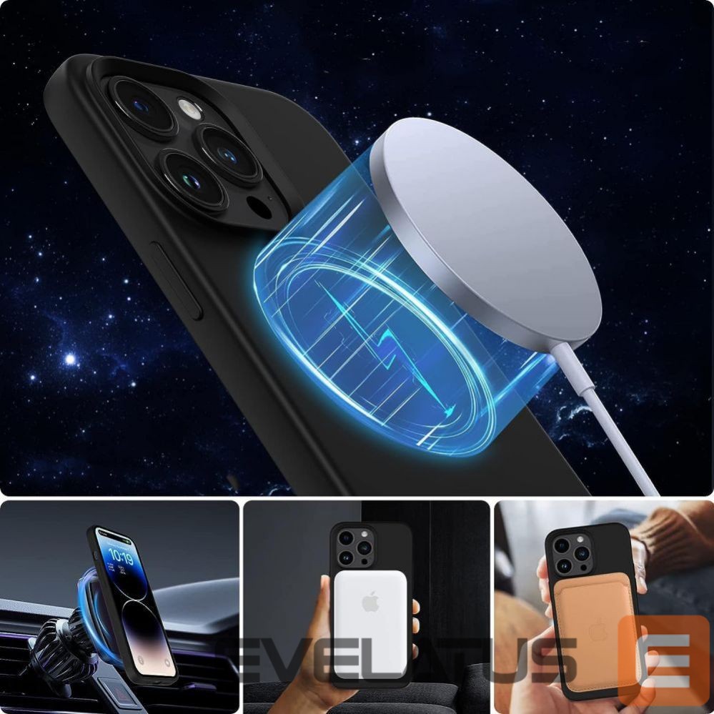 Back panel cover Tech-Protect Black || Semi-transparent