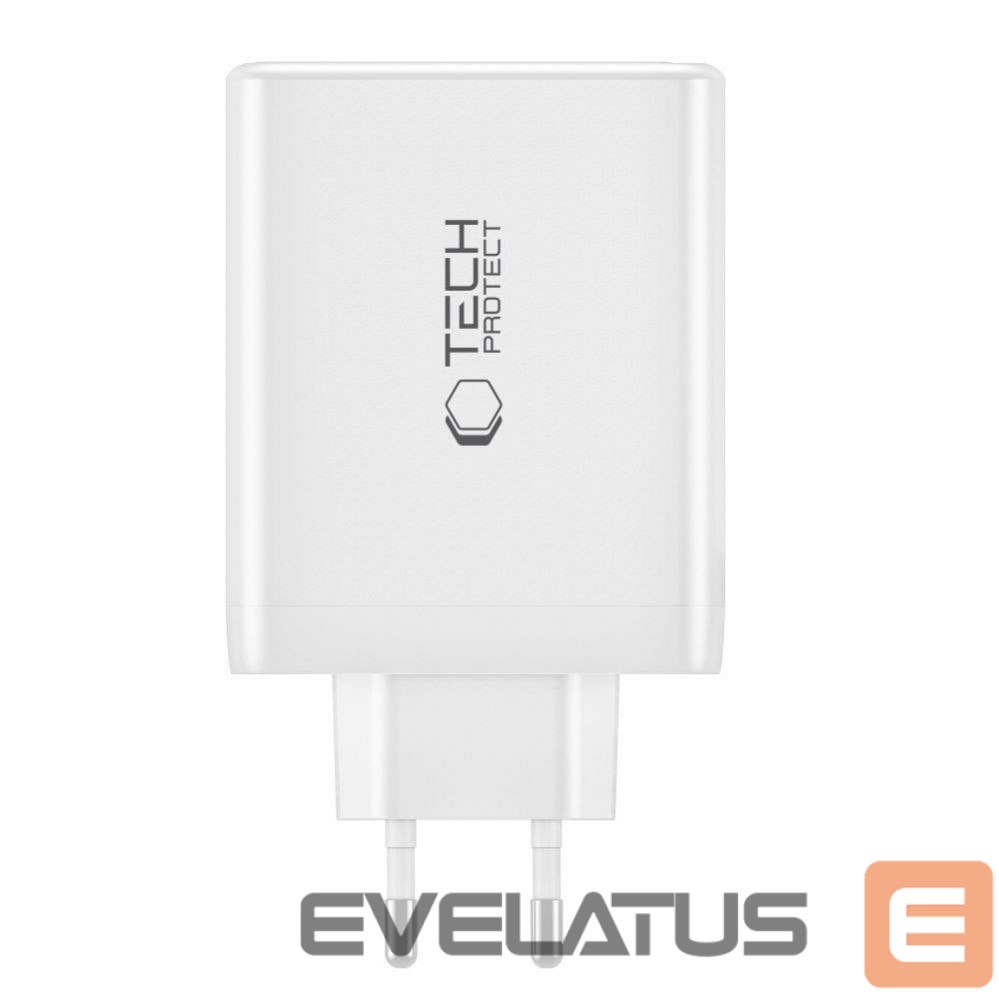 Adapter Tech-Protect Tech-Protect NC100W-GAN charger GaN 3x USB-C PD 100W / USB-A QC 3.0 - white