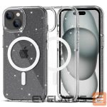 Back panel cover Tech-Protect  Tech-Protect FlexAir Hybrid MagSafe iPhone 15 Case - Clear Glitter 