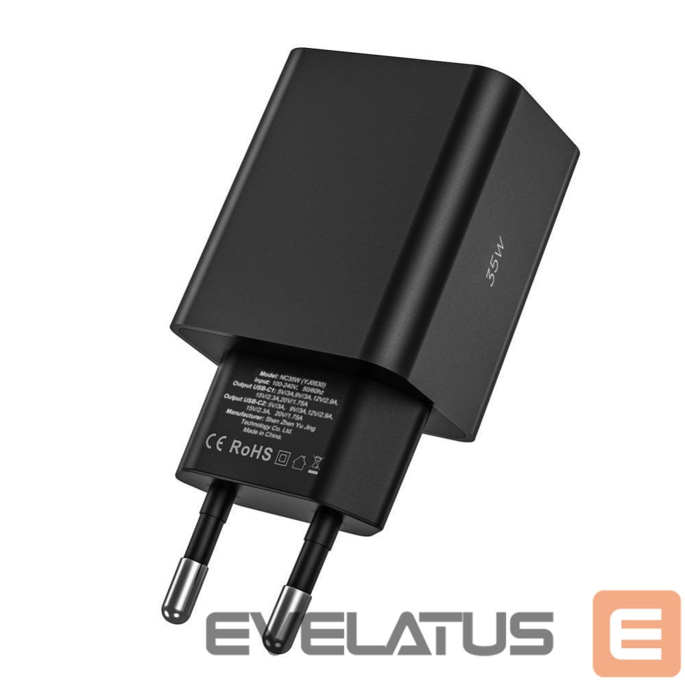 Adapter Tech-Protect White \ z kablem USB-C \ USB-C (female) || USB-C (męski)