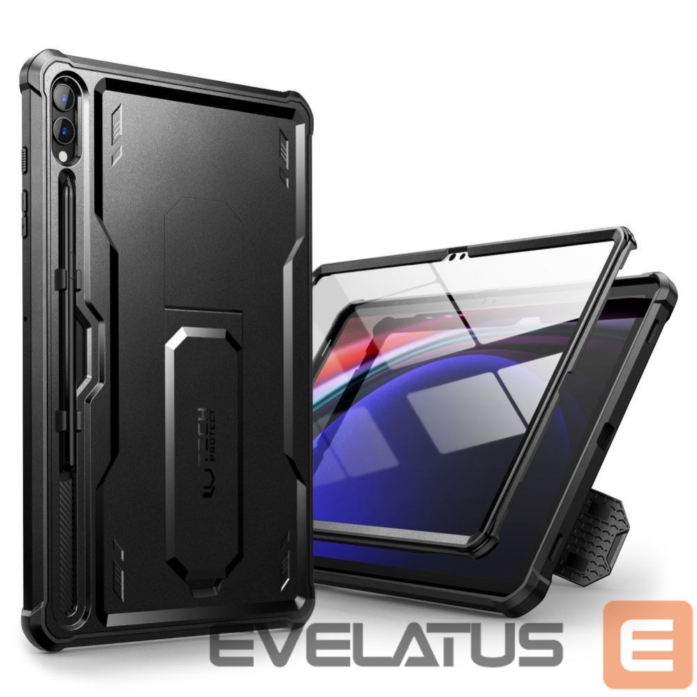 Back panel cover Tech-Protect Tech-Protect Kevlar Pro Case for Samsung Galaxy Tab S9+ 12.4" X810 / X816B - Black