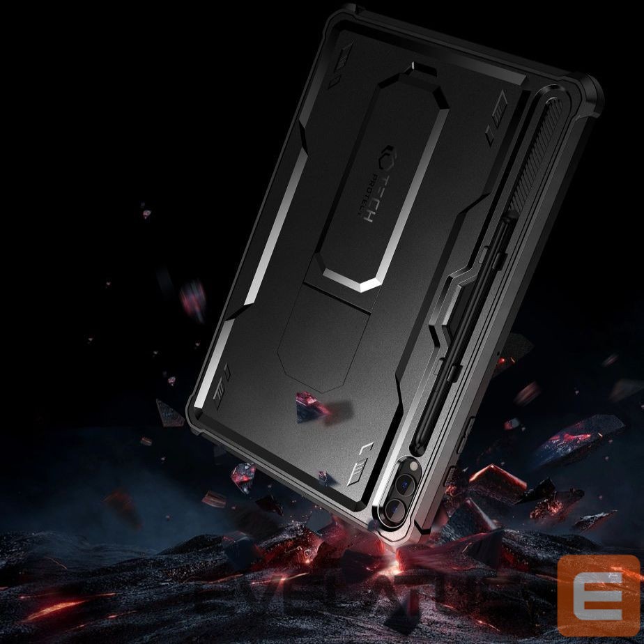 Back panel cover Tech-Protect Tech-Protect Kevlar Pro Case for Samsung Galaxy Tab S9+ 12.4" X810 / X816B - Black