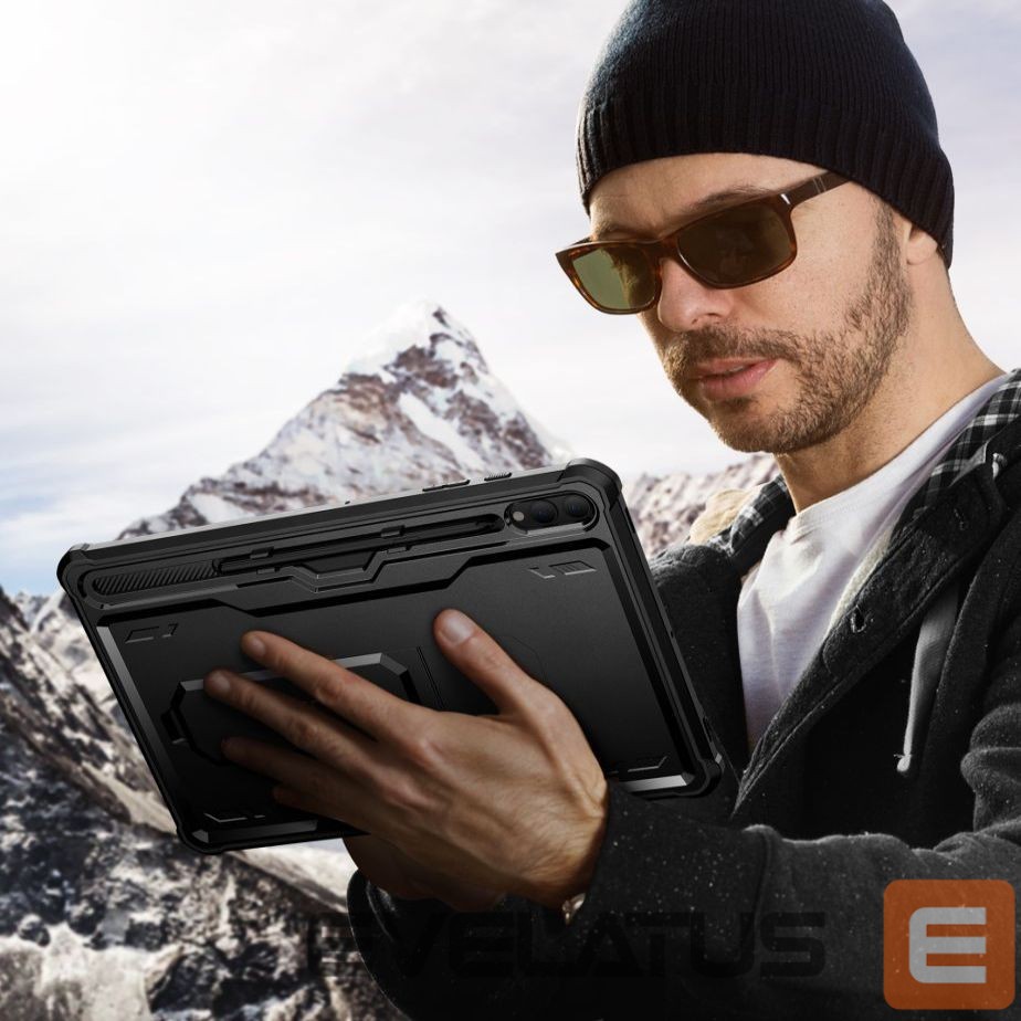 Back panel cover Tech-Protect Tech-Protect Kevlar Pro Case for Samsung Galaxy Tab S9+ 12.4" X810 / X816B - Black