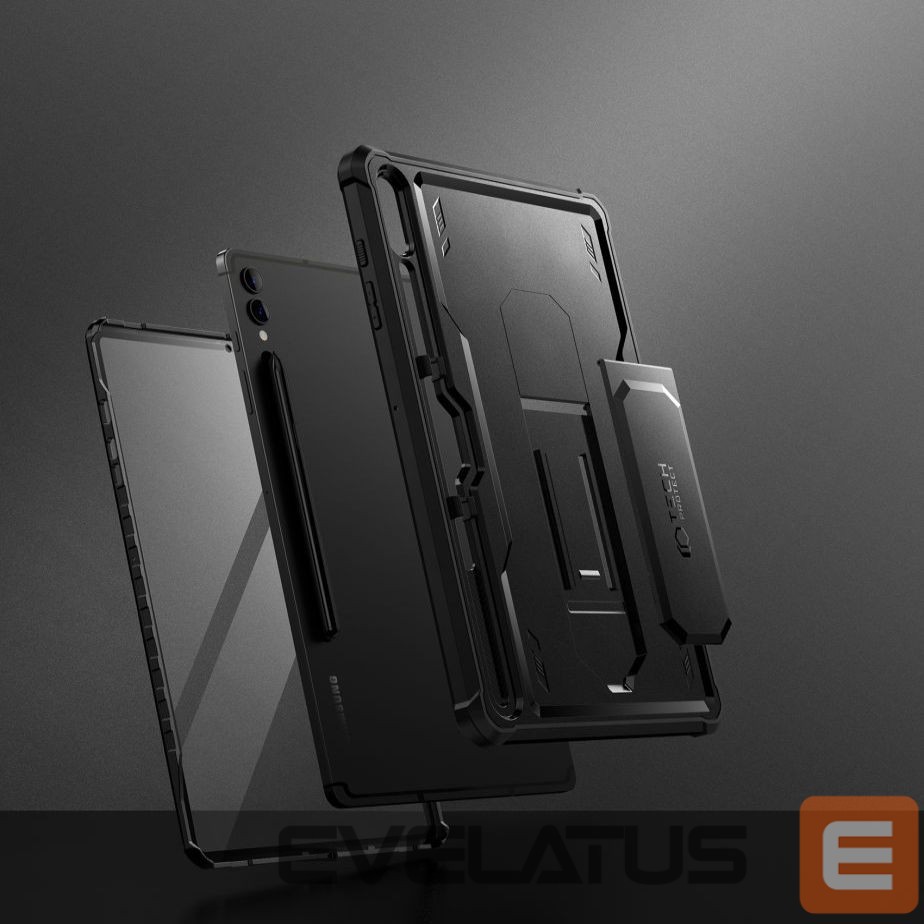 Back panel cover Tech-Protect Tech-Protect Kevlar Pro Case for Samsung Galaxy Tab S9+ 12.4" X810 / X816B - Black
