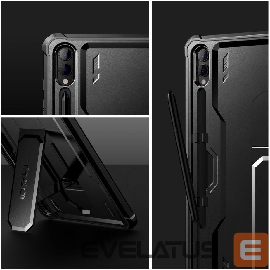 Back panel cover Tech-Protect Tech-Protect Kevlar Pro Case for Samsung Galaxy Tab S9+ 12.4" X810 / X816B - Black