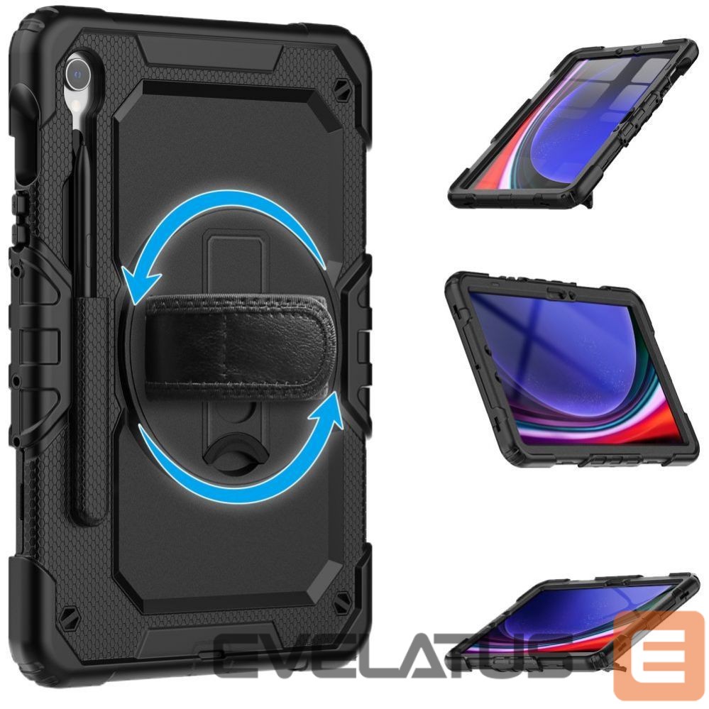 Back panel cover Tech-Protect Tech-Protect Solid360 Case for Samsung Galaxy Tab S9 FE 10.9" X510 / X516B - Black