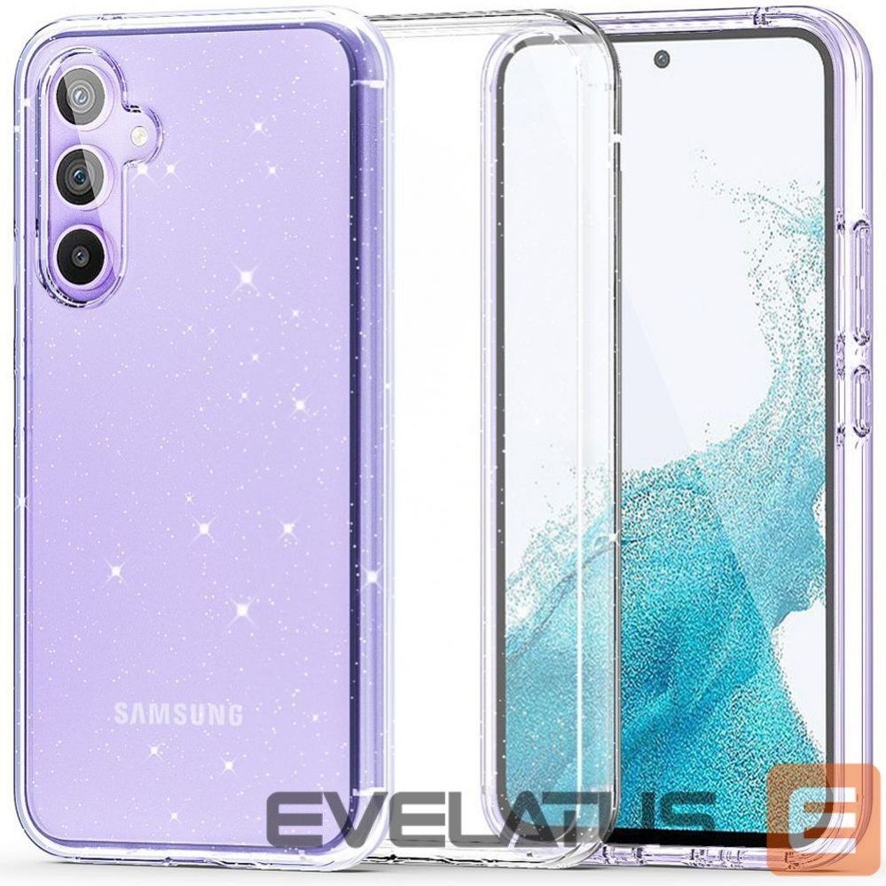 Back panel cover Tech-Protect Tech-Protect FlexAir Hybrid Case for Samsung Galaxy S23 FE - Clear-Glitter