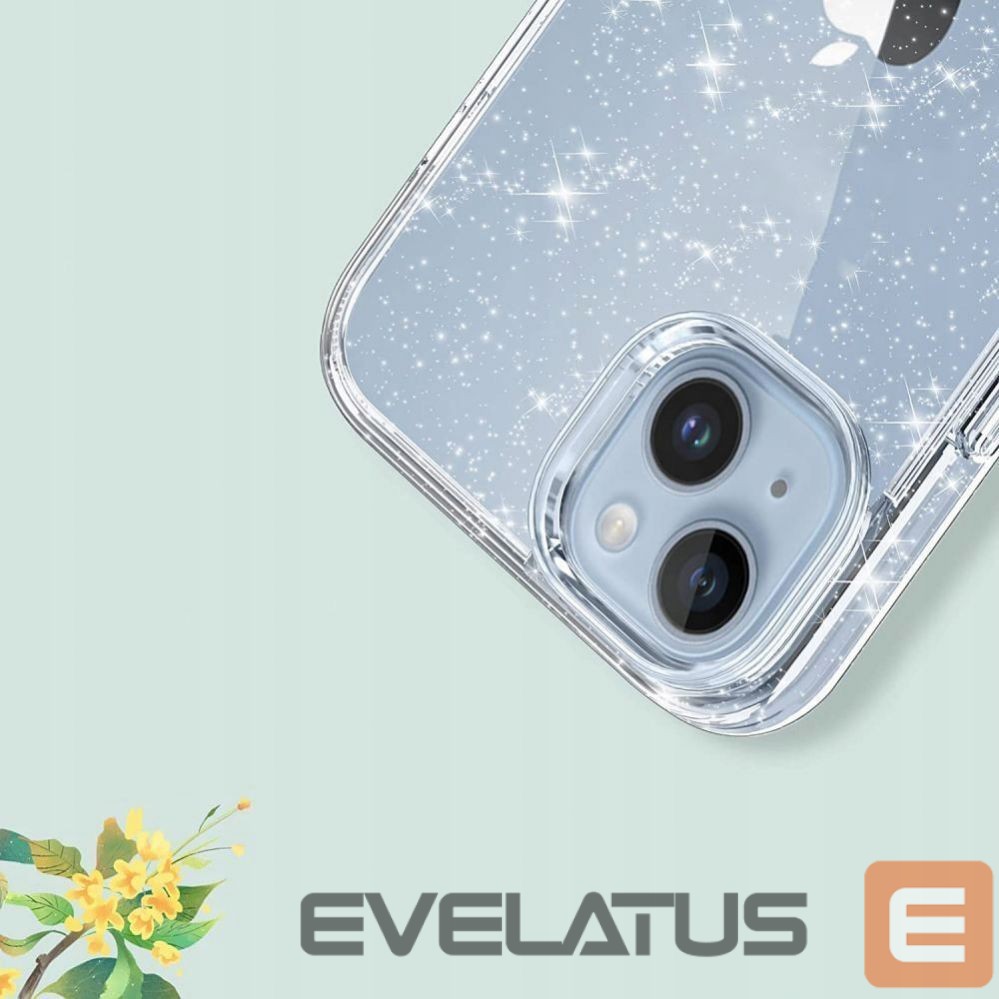 Back panel cover Tech-Protect Tech-Protect FlexAir Hybrid Case for Samsung Galaxy S23 FE - Clear-Glitter