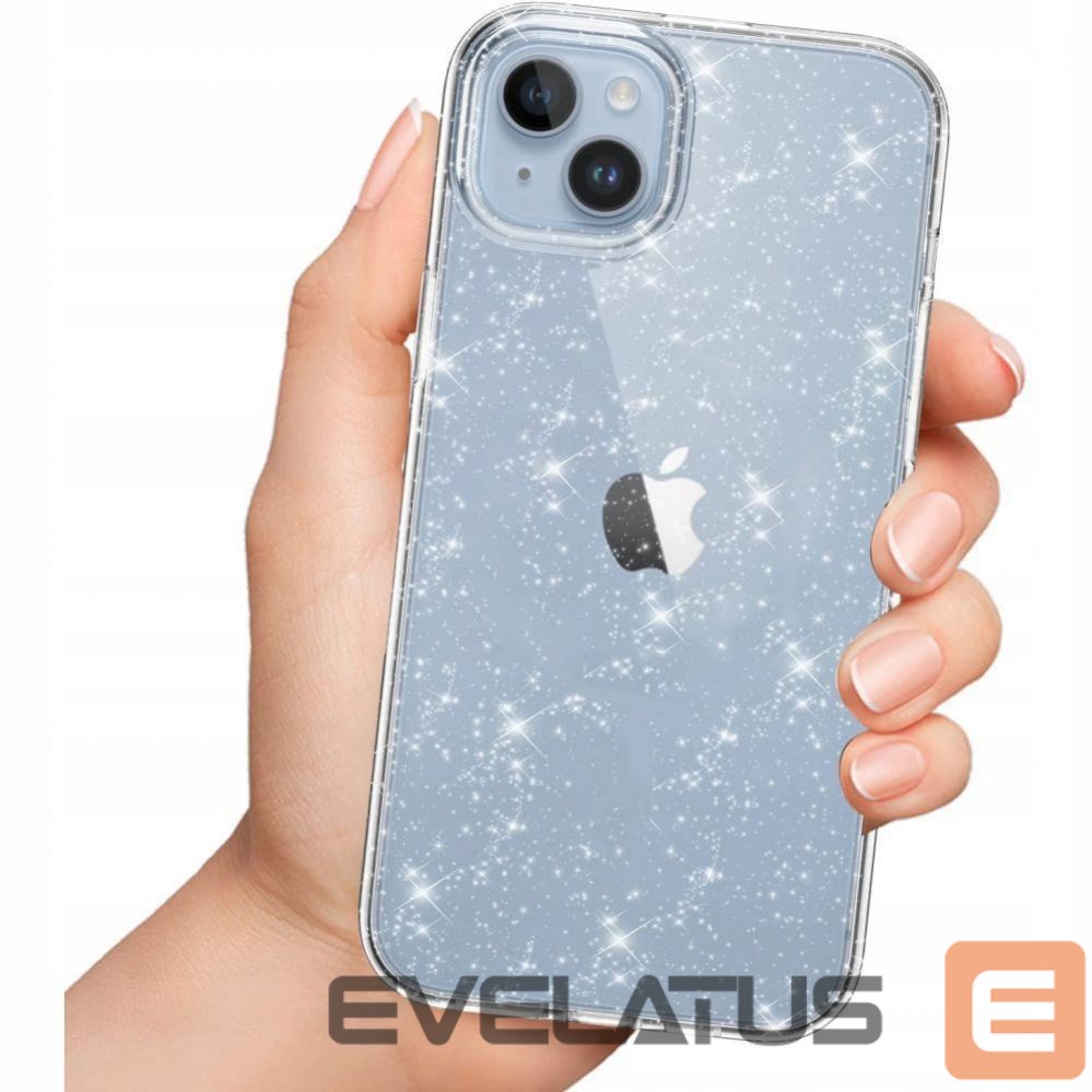 Back panel cover Tech-Protect Tech-Protect FlexAir Hybrid Case for Samsung Galaxy S23 FE - Clear-Glitter