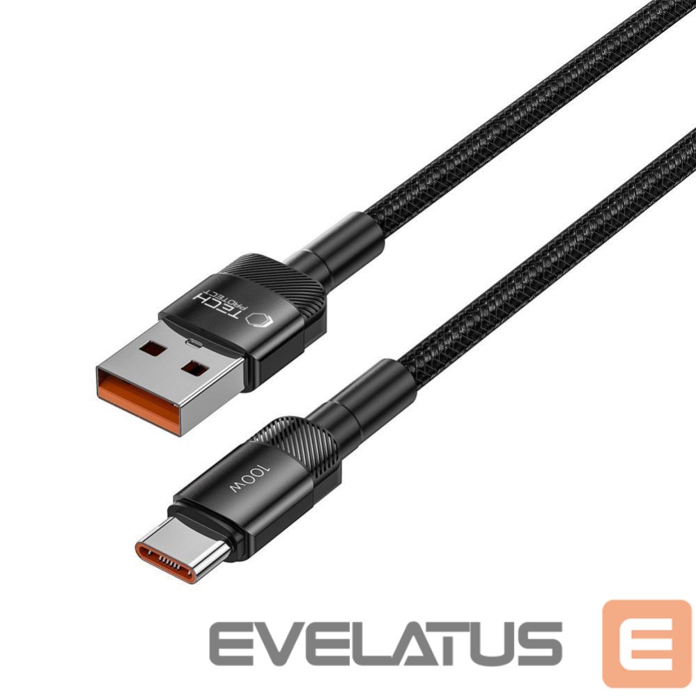 Cable Tech-Protect Tech-Protect UltraBoost Evo USB-C / USB-A cable 100W 5A 1m - black