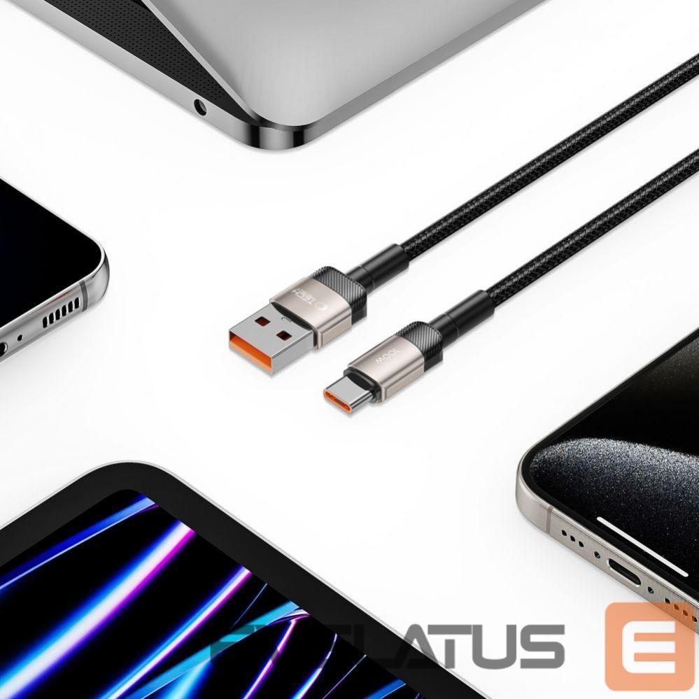 Cable Tech-Protect Tech-Protect UltraBoost Evo USB-C / USB-A cable 100W 5A 1m - titanium