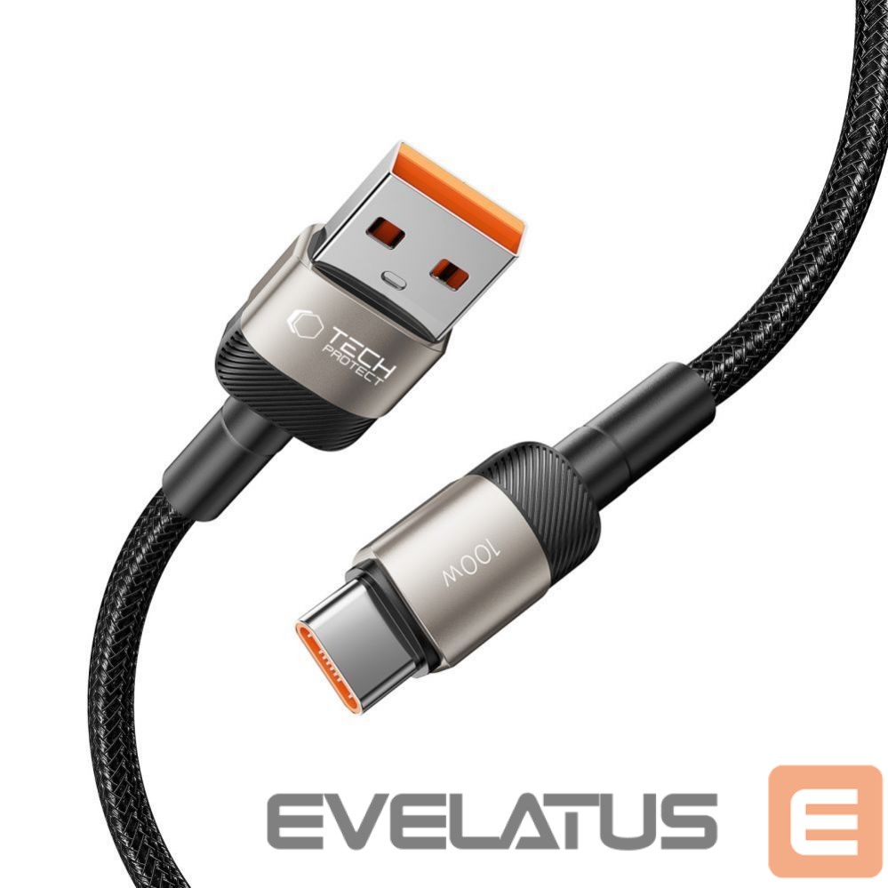 Cable Tech-Protect Tech-Protect UltraBoost Evo USB-C / USB-A cable 100W 5A 1m - titanium