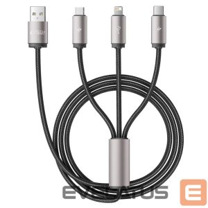 Cable Tech-Protect  Tech-Protect UltraBoost 3in1 USB-A - Lightning / USB-C / micro USB 3.5A cable 1m - gray 