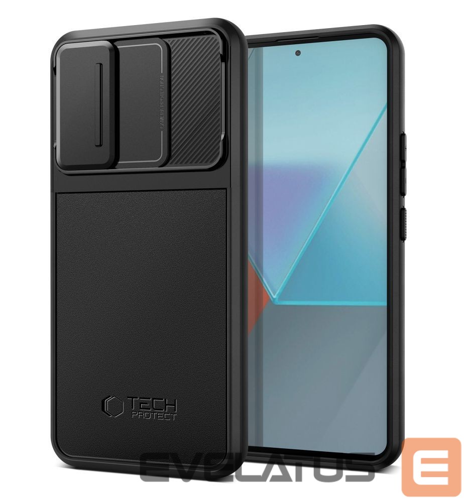 Back panel cover Tech-Protect Tech-Protect Velar Cam+ Case for Xiaomi Redmi Note 13 Pro 5G / Poco X6 5G - Black