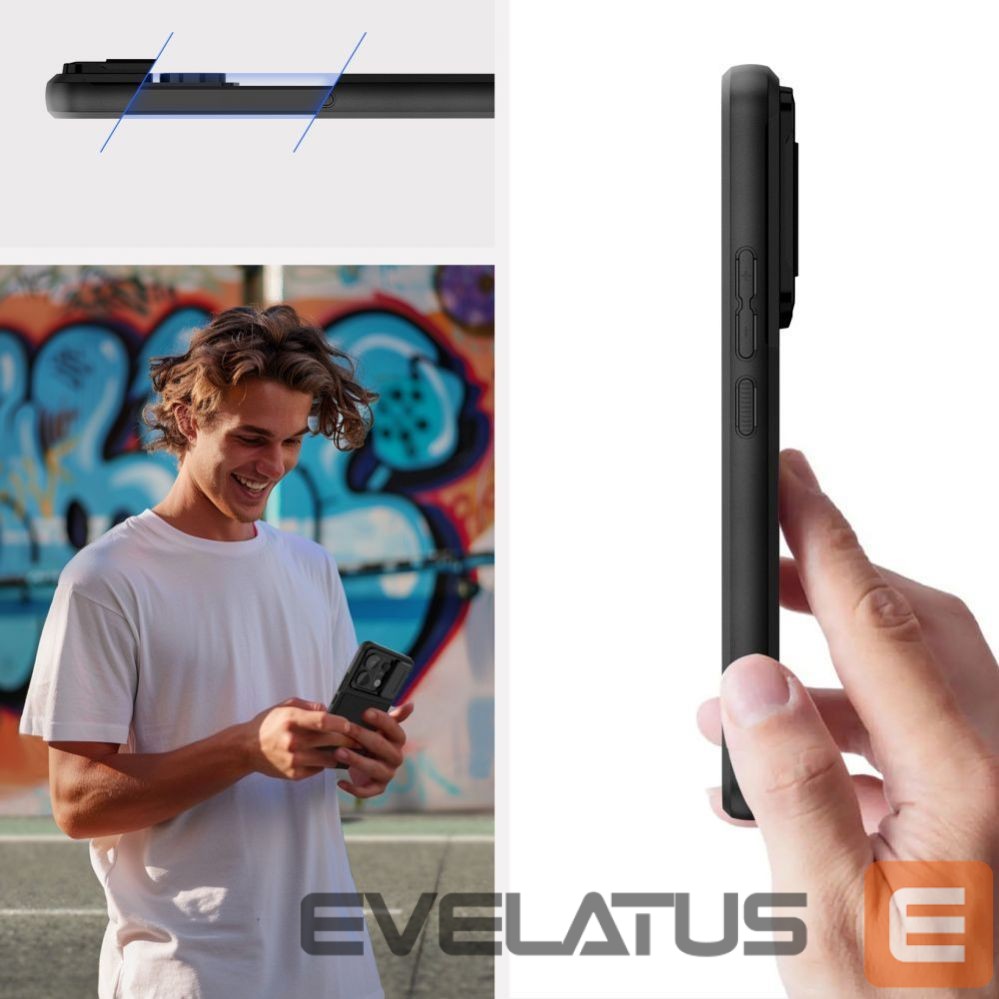 Back panel cover Tech-Protect Tech-Protect Velar Cam+ Case for Xiaomi Redmi Note 13 Pro 5G / Poco X6 5G - Black