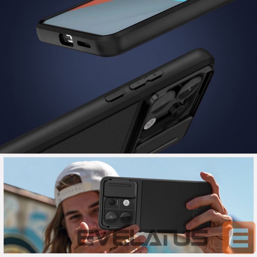 Back panel cover Tech-Protect Tech-Protect Velar Cam+ Case for Xiaomi Redmi Note 13 Pro 5G / Poco X6 5G - Black