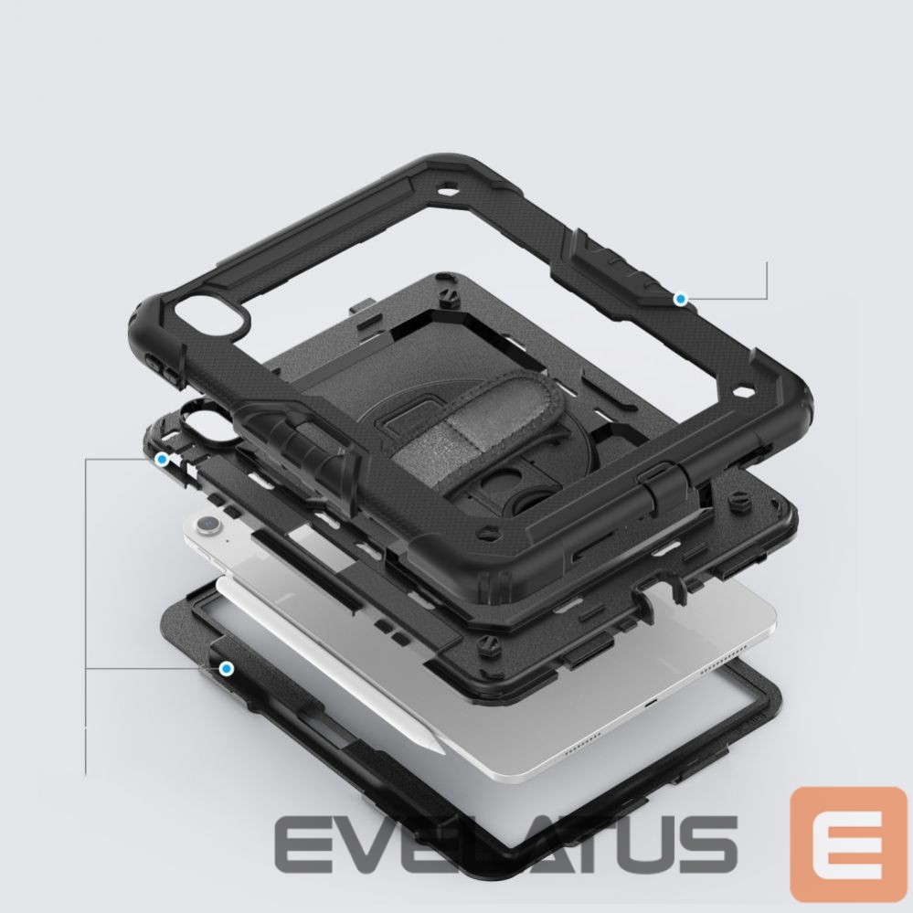 Back panel cover Tech-Protect Tech-Protect Solid360 iPad Air 11" 2024 Case - Black