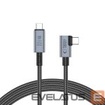 Cable Tech-Protect  Tech-Protect UltraBoost Max L USB-C 4.0 (straight) / USB-C 4.0 (angled) PD 240W 8K 40Gbps 1.5m Cable - Gray 