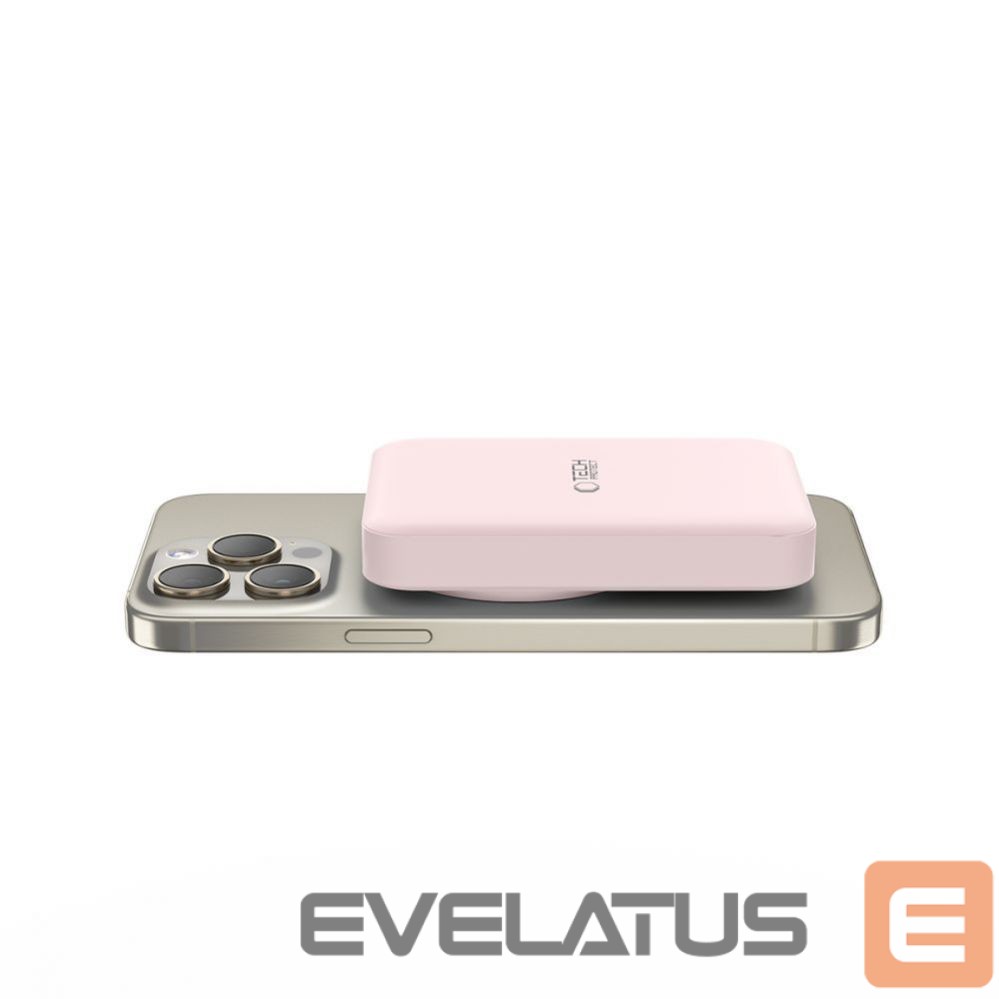 Power bank Tech-Protect Tech-Protect LifeMag PB11 Powerbank with MagSafe 10000mAh 15W USB-C port - pink + USB-C cable