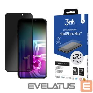 Protective glass 3MK  Apple iPhone 15 Plus - 3mk HardGlass Max Privacy 
