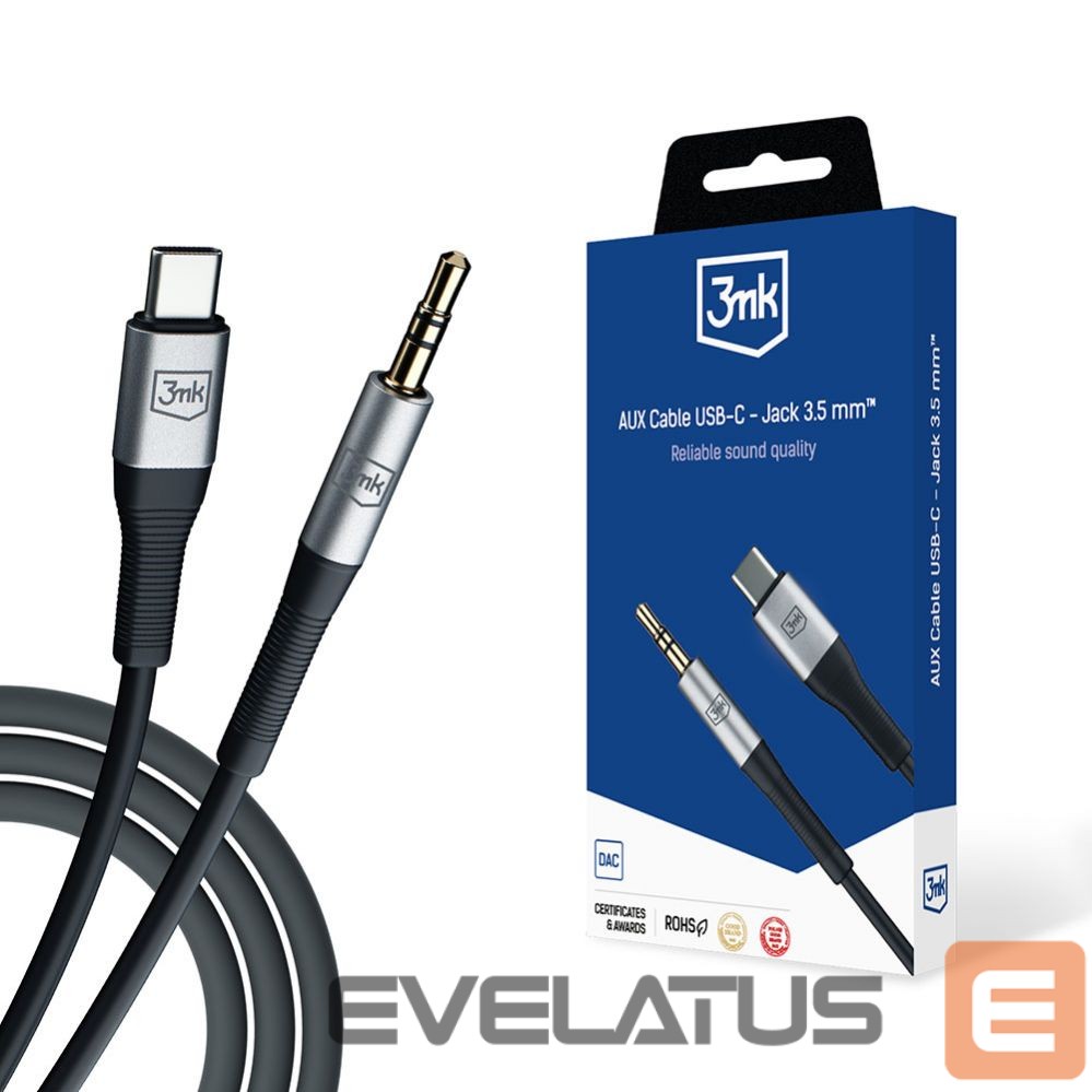 Cable 3MK Accessories - 3mk AUX Cable USB-C - Jack 3.5 mm